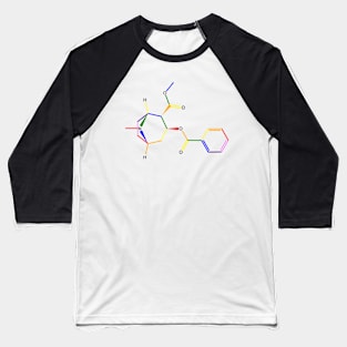 Cocaine Rainbow Molecule Chemistry Baseball T-Shirt